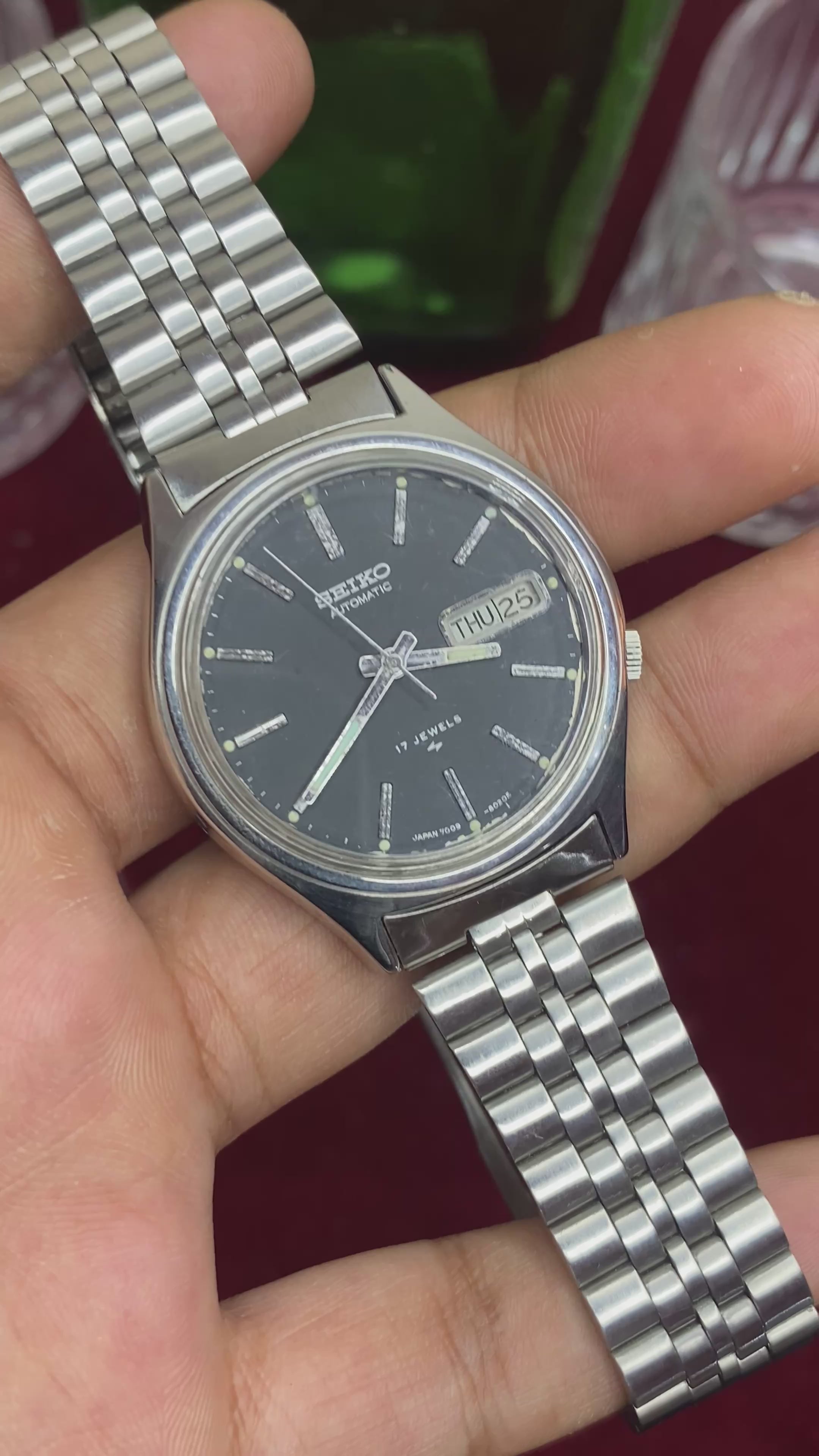 Seiko Automatic — Matte Black Dial | 38mm Japanese Automatic Watch.