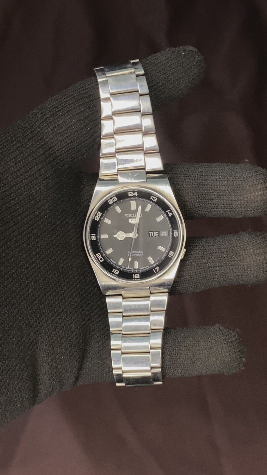 Seiko 5 Rare JDM SNX393 Grey Dial Railway Time watch