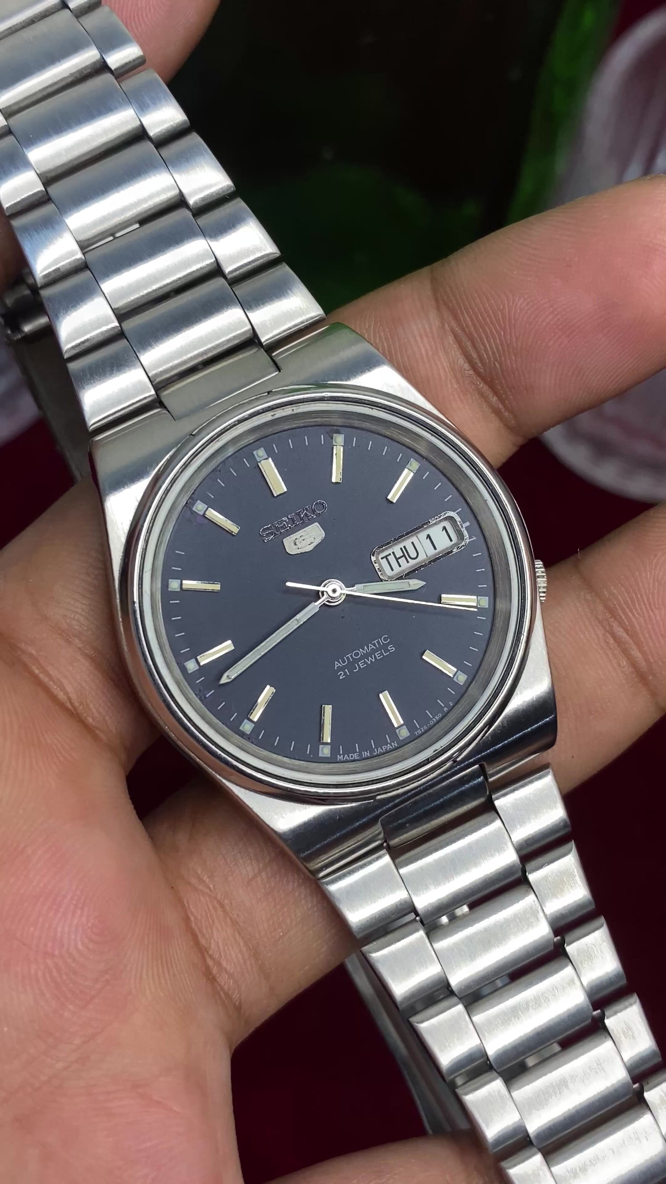 Seiko 5 Automatic — Midnight Blue Dial watch | Ref 7S26-8760.