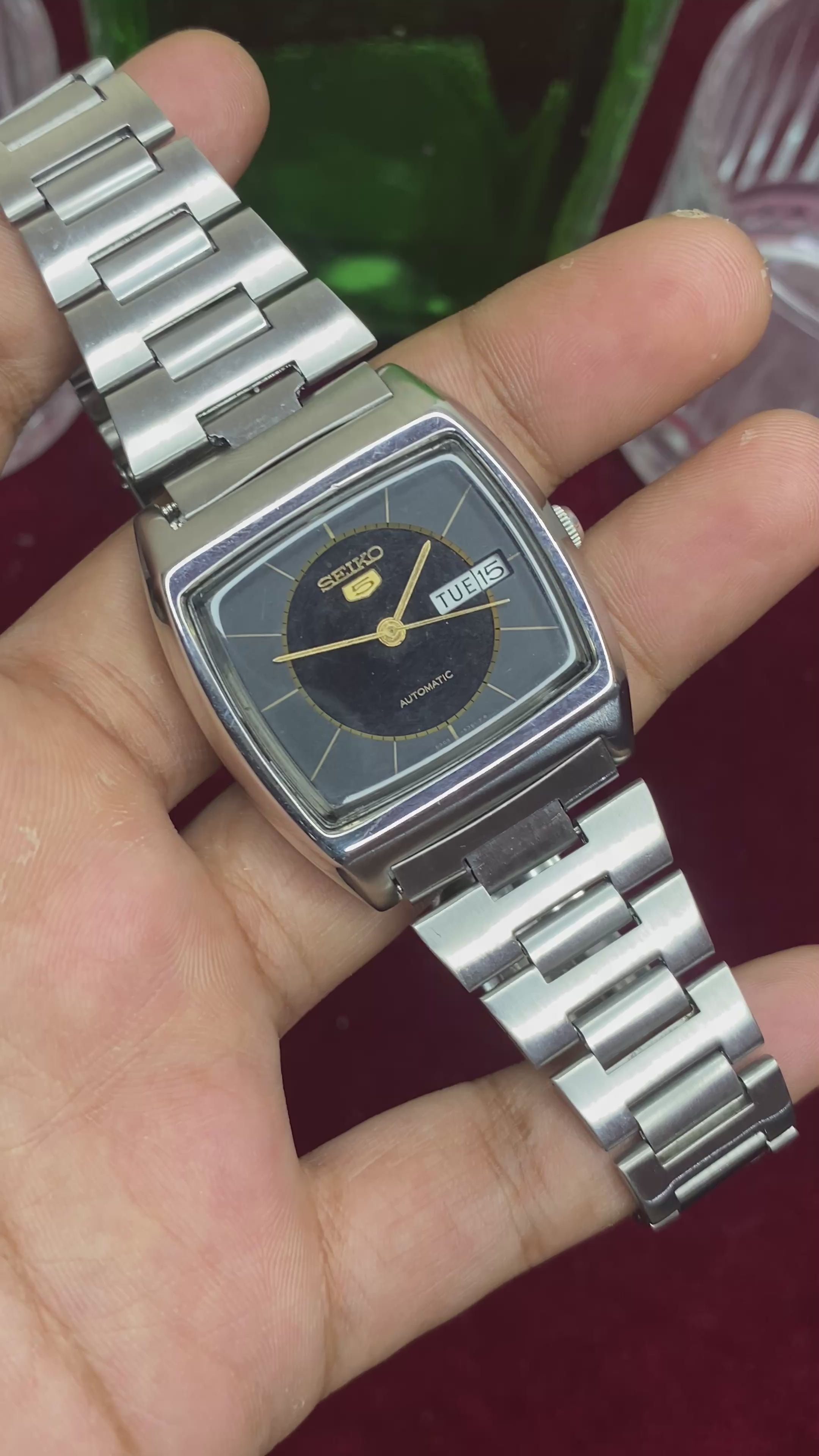 Seiko 5 “Black Gold” — 6309 Cushion Automatic watch.
