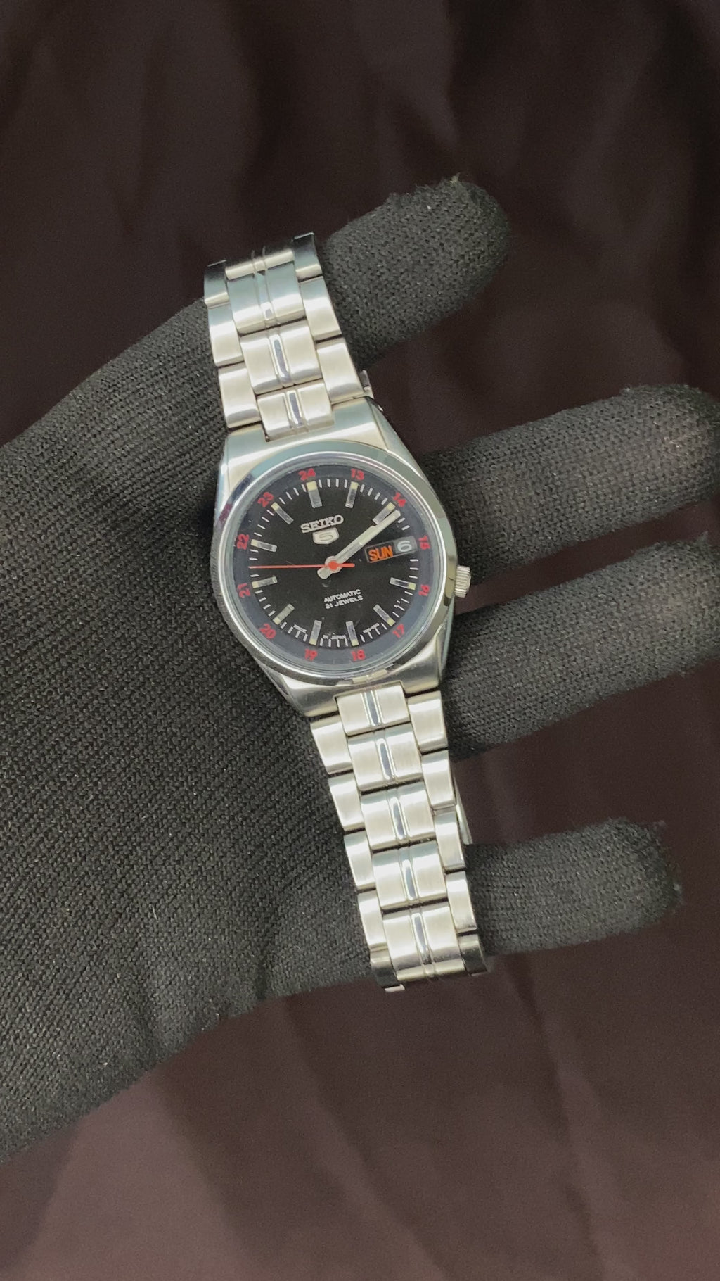 Pristine Seiko 5 SNK587 Railway Time with Transparent Back