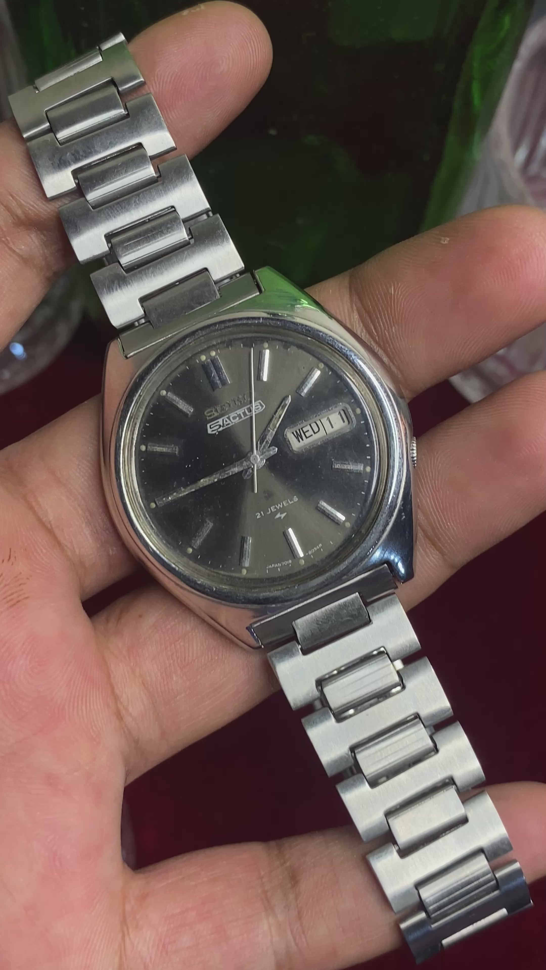 Seiko 5 Actus “Steel Grey” — 7019 Sunburst Automatic Watch.