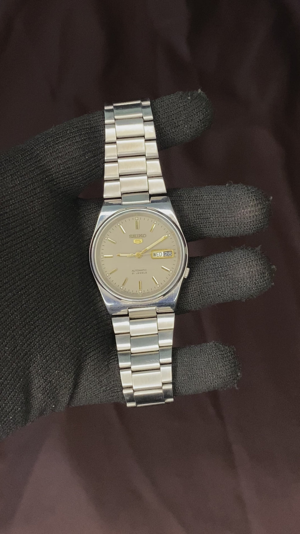 Seiko 5 SKXL41 1997 Grey Sunburst Dial Retro JDM Rare Watch