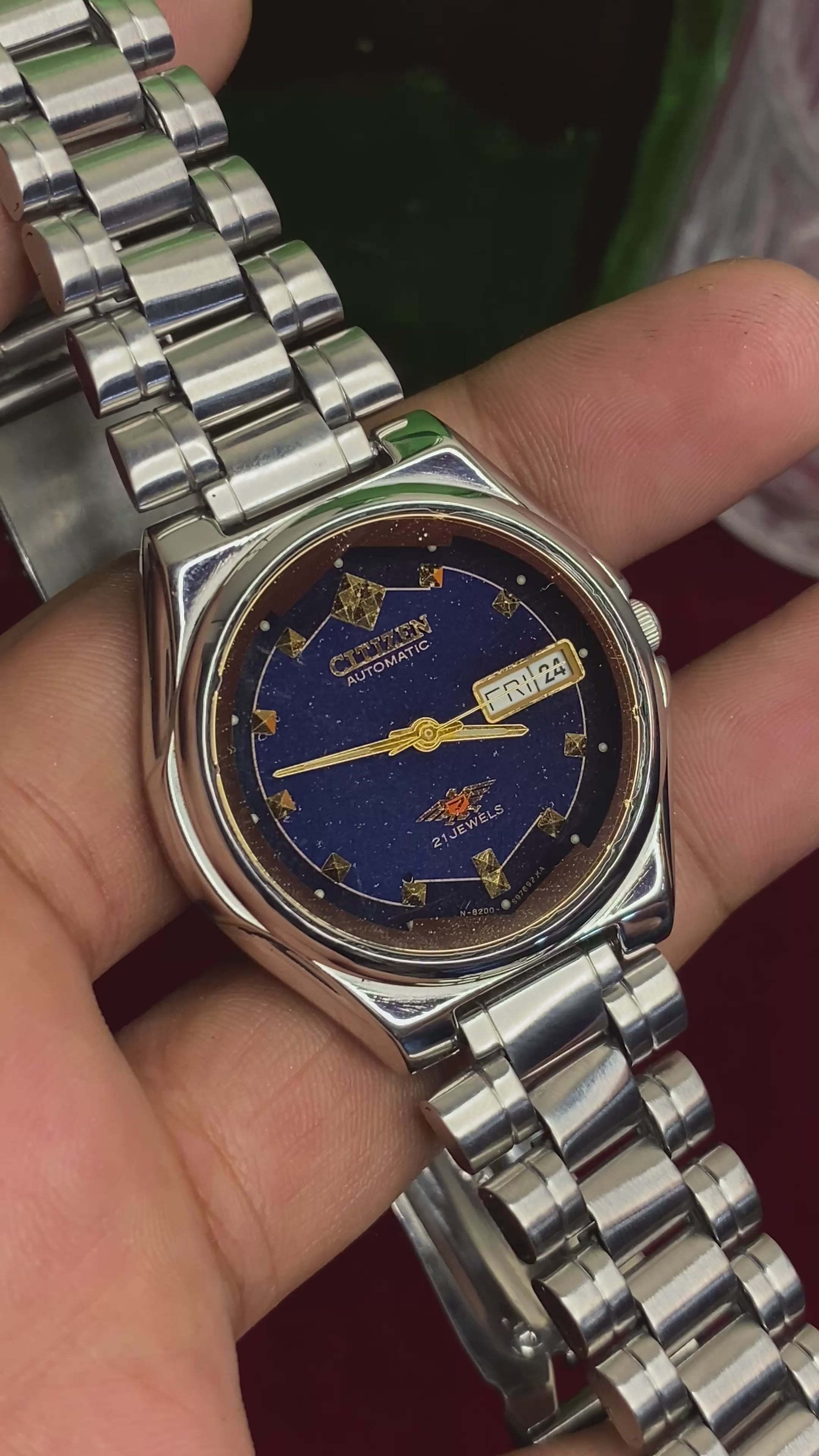 Citizen Eagle 7 Automatic — Blue Motif Textured Dial watch | Ref 4-S81462